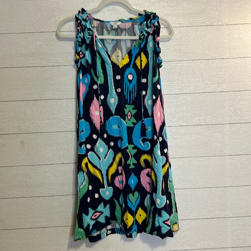 Crown and Ivy Sleeveless Dress with Tassel Ties